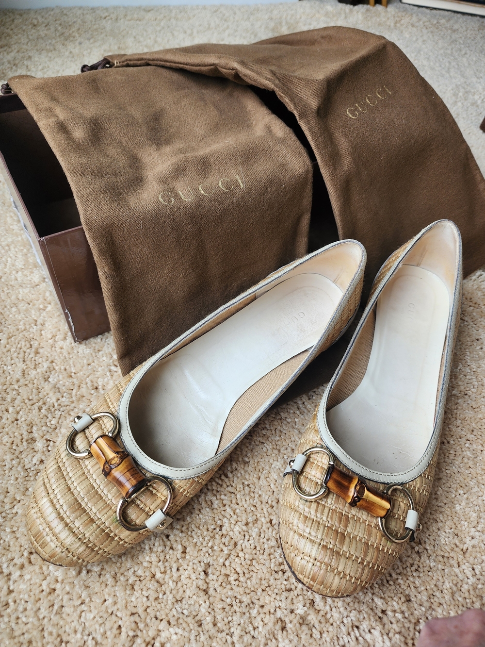Gucci Size 9B Women's Horsebit Ballet Flats